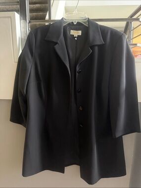 Talbots Black Women's Jacket with Logo Label